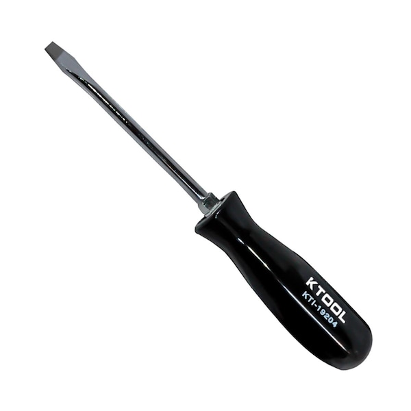 K-Tool International Slotted Screwdriver, w/Black Handle 4" KTI-19204 - main